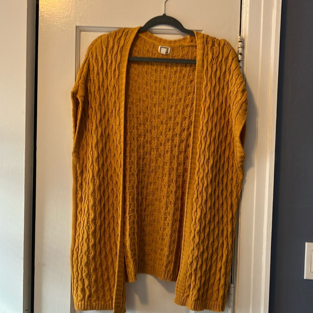 Anthropologie long cable knit cardigan